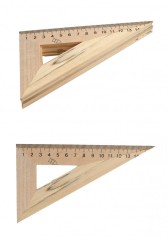 Трикутник дерев'яний 16 см. (60 * 30 * 90) 5шт