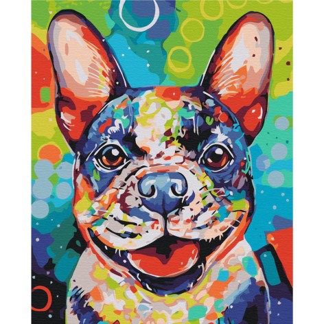 Картина за номерами "Яскравий пес"?