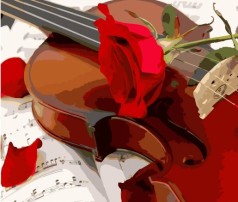 Набір для розпису по номерах Троянда скрипаря Strateg розміром 40х50 см (GS178)