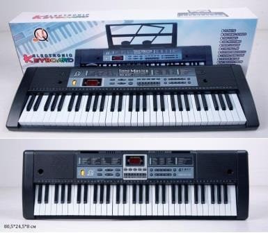 Синтезатор детский MQ6136/6137 61 клавиша, микрофон, от сети 2 вида в коробке 89*11,5*28,5