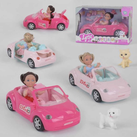 Кукла 2 вида, машина, любимец, аксессуары, в кор. /36-2/