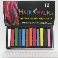 Крейда для волосся, набір 12 кольорів, 6,5х1х1 см 1шт/етик