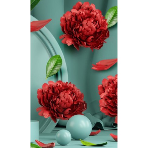 Набор для творчества алмазная картина Очарование красного Strateg размером 30х40 см (HEG87032)