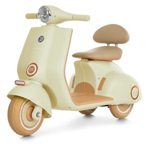 Мотоцикл M 6327L-13 (1шт) 1*6V5AH, 1*35W, MP3, USB, BLUETOOTH, TF, музика, світло, шкіра, бежевий