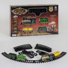 Железная дорога игрушечная световые и звуковые эффекты, дым, 20 деталей