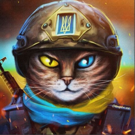 Інтер'єрна картина "Котик захисник © Маріанна Пащук"