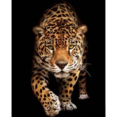 Набор для творчества алмазная картина Встреча с леопардом Strateg размером 40х50 см (SK79464)