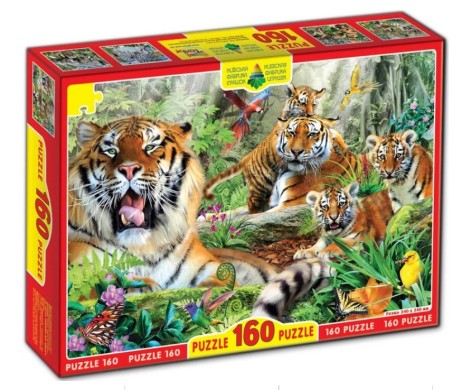 Пазлы 160, Арт.ЕГ-02.Тигри ТМ Энергия+