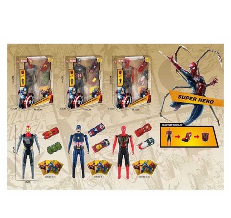 Герої 3 види, мікс видів, висота 24 см, машинки, в кор. 