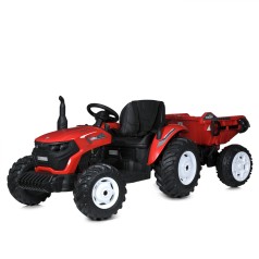 Трактор M 5772EBR-3 (1шт) р/к2,4G, з причепом, 1акум24V7AH, 2мотори95W, муз,світло, MP3, USB, колесаEVA,червоний