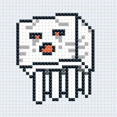 Детская алмазная мозаика "Майнкрафт Гаст" 10х10 см