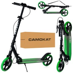 Самокат двоколісний алюмінієвий, ПУ колеса 200мм, ручне гальмо SR2-049-1-BGR