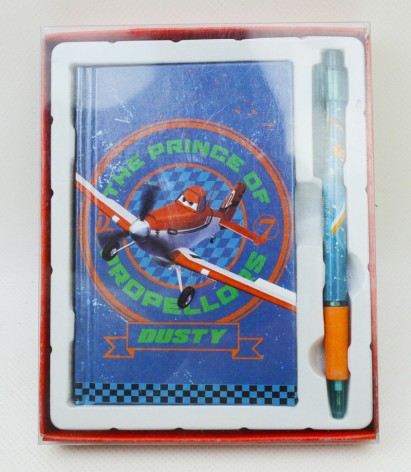 Набор канцелярский в подарочной коробке с вырубкой Planes: блокнот 7БЦ, ручка автоматическая