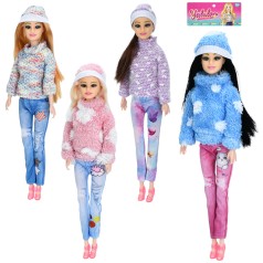 Кукла 29см, шарнирная, 4 вида, в п/э 12-37-4см 