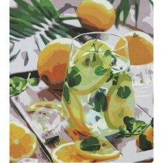 Картина по номерам 0667 ОРТ цв. Цитрусовый фреш 40*50