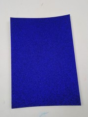 Цветная ЭВА пена с глиттером (Фоамиран) А4, GL-EVA-1-ADH-043, 21х29,7 см, 1,6 мм 5 листов, синий
