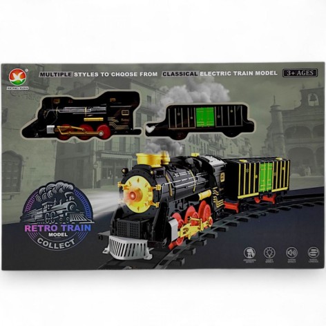 Залізниця "Retro train" (світло, звук, дим)