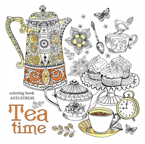 Раскраска взрослая,100г,Скоба,200х200 мм,12 листов, Матовая ламинация 1748