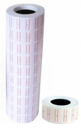 Ценники-лента малые 12*20мм, 600шт., белые по 10шт в уп. //