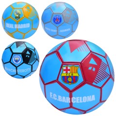 Мяч футбольный размер 5, ПВХ 1,6мм, 260-280г, 4 вида(клубы), в п/е 