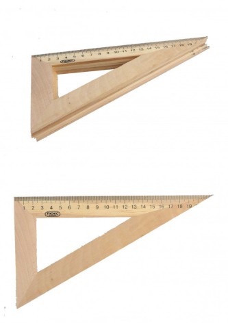 Треугольник деревянный 22 см (60*30*90) 5шт