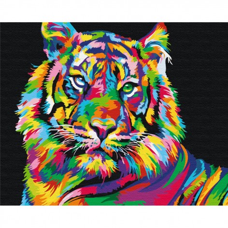 Картина по номерам: Тигр поп-арт