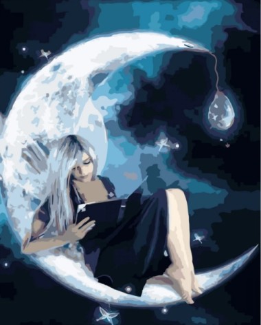 Набор для росписи по номерам Уединение на месяце Strateg размером 30х40 см (SS-6501)