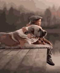 Набір для розпису по номерах Вірність Strateg розміром 40х50 см (HH057)