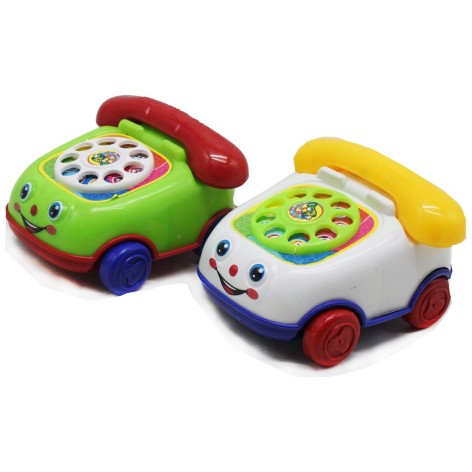 Телефон заводной 2 цвета, машинка, в пакете