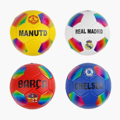 М'яч футбольний 4 кольори, розмір №5, матеріал PU, 320-330 грамів, гумовий балон, мікс видів  