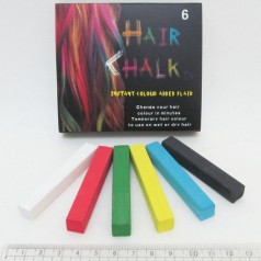 Крейда для волосся, набір 6 кольорів, 6,5х1х1 см 1шт/етик