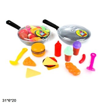 Сковорідка іграшкова з продуктами, 2 види 30х18х4 см