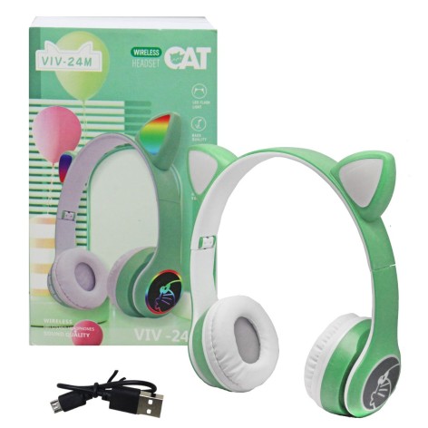 Навушники бездротові "Cat" (м'ятний)