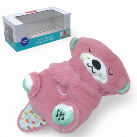М'яка іграшка-нічник "Дихаюча видра" (рожева)
