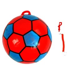 М'яч гумовий 20 см, з пружинкою (червоний)