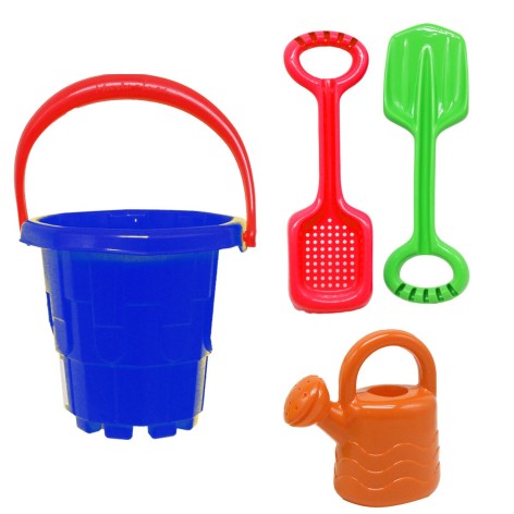 Пісочний набір пластиковий, синій (4 елем)