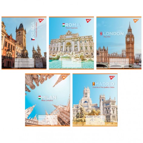 А5/48 лін. Yes Greatest cityes, тетрадь для записів 10 шт в уп. //