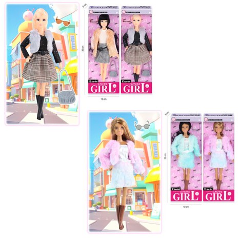 Лялька 30см, шарнірна, 4 види, в кор-ці, 12-32-5см 