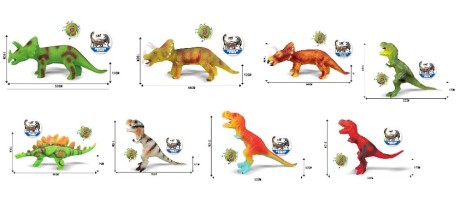 Игрушки динозавры 8 микс, звук, размер изделия 50 см