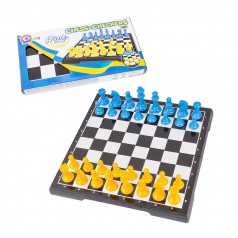 Шашки и шахматы 2 в 1 Патриот желто-голубые