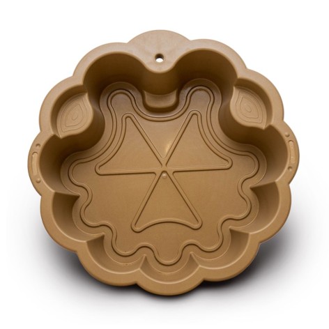 Пісочниця-басейн "Квітка" 81 х 81 х 20 см (коричнева)