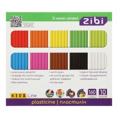 Пластилін 10 кольорів, 160г, KIDS Line