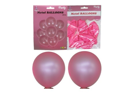 Набор латексных шаров 8 шт.*30 см, металлик розовый (60*10)