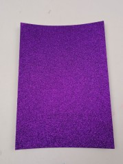 Цветная ЭВА пена с глиттером (Фоамиран) А4, GL-EVA-1-ADH-044, 21х29,7 см, 1,6 мм, 5 листов, фиолетовый