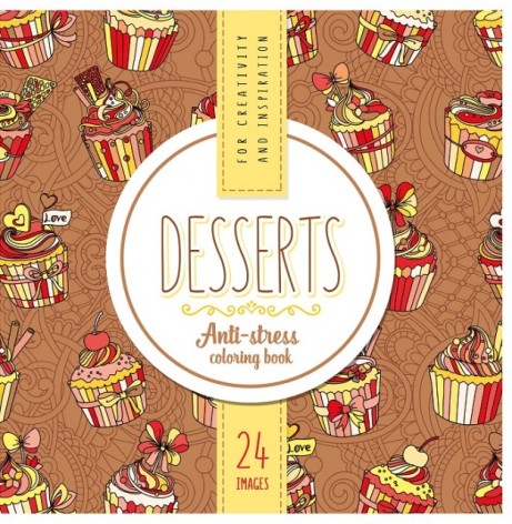 Раскраска взрослая,100г,Скоба,200х200 мм,12 листов, Матовая ламинация 19175