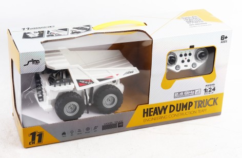 УЦЕНКА 20% Р/К самоскид 2,4G, акум, 1:24, звук, світло, рухливі деталі, USBзарядне, гумові колеса, в кор-ці, 47-22-13,5см /9/