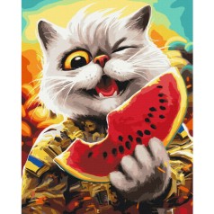 Картина за номерами: Котик в Херсоні ©Маріанна Пащук 40*50 BS53410