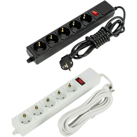 Удлинитель электрический на 5шт/3м с защитой от перегрузок 502