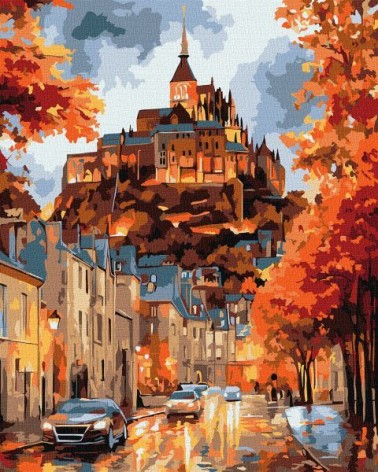 Картина по номерам - "Осенний городок" ©art_selena_ua, 40х50см