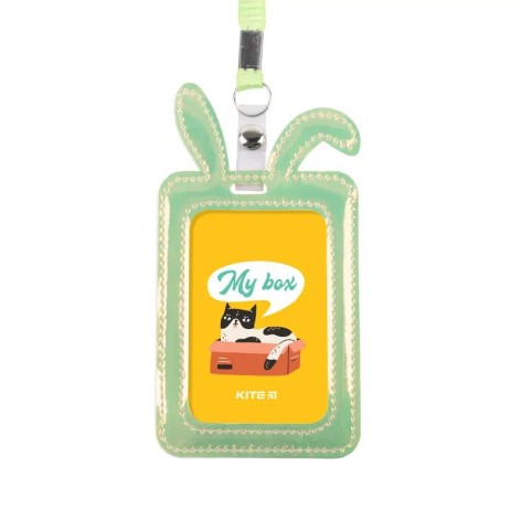 Бейдж Bunny з голографічним ефектом, зелений.